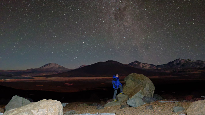 Milchstrasse , Atacama , Dach der Anden